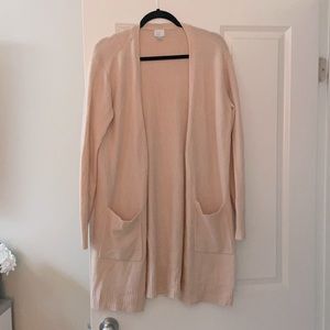 Women’s long open cardigan with pockets